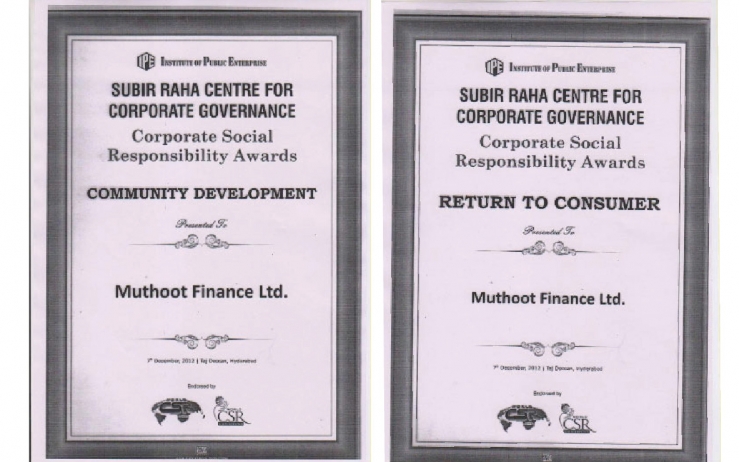 Community Development and Return to Consumer Award 
