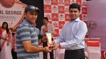 Sh. Alexander George Muthoot With Virendra Sehwag